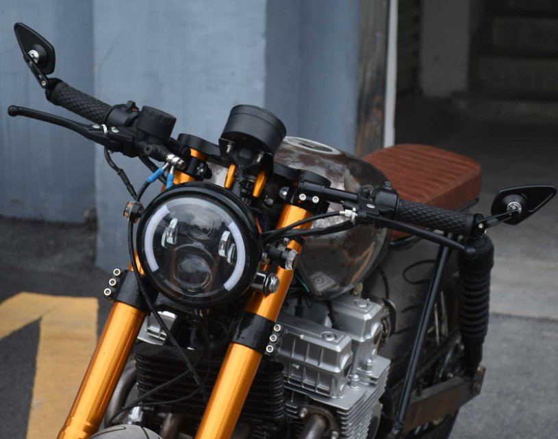 Rétroviseurs FLAT RACER avec Embout de Guidon BRAZOLINE (Paire)