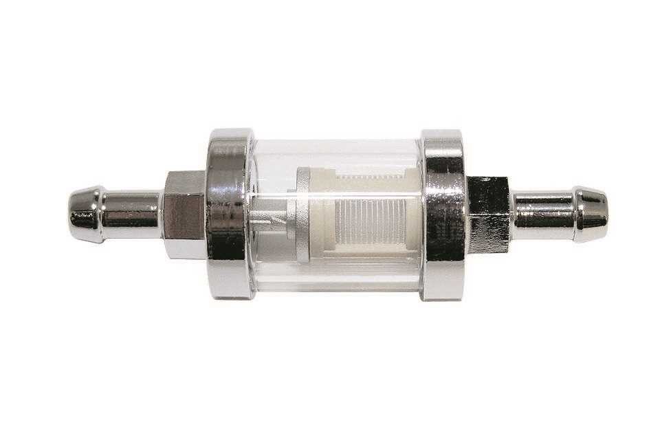 Filtre à essence en métal chromé Ø 8 mm