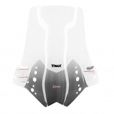BULLE-SAUTE VENT MOTO POUR YAMAHA 530 TMAX ABS 2017+2019  TRANSPARENT  -FACO-