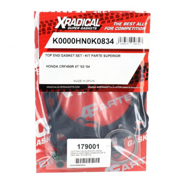 JOINT HAUT MOTEUR MOTO CROSS ADAPTABLE HONDA 450 CRF R 2002+2004  (POCHETTE)  -XRADICAL-