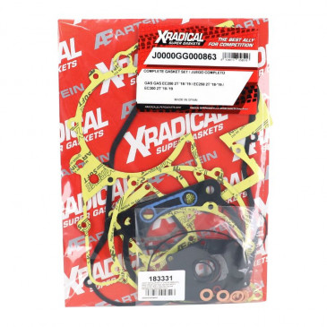 JOINT MOTEUR MOTO CROSS ADAPTABLE GAS GAS 200-250-300 EC 2018+2019 - RIEJU 200-250-300 MR PRO-RACING-RANGER 2020+  (POCHETTE COMPLETE)  -XRADICAL-