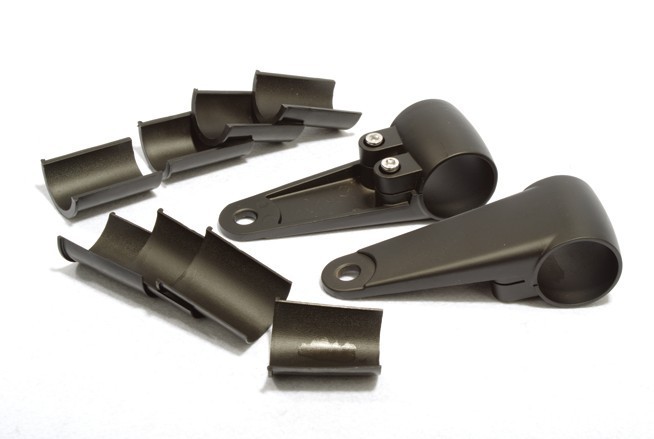 Paire de pattes de phare CAFÉ RACER - NOIR MAT